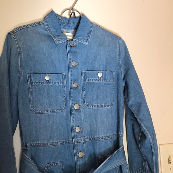 Madewell tie-waist jumpsuit in cosgrove wash xs - Picture 2 of 6